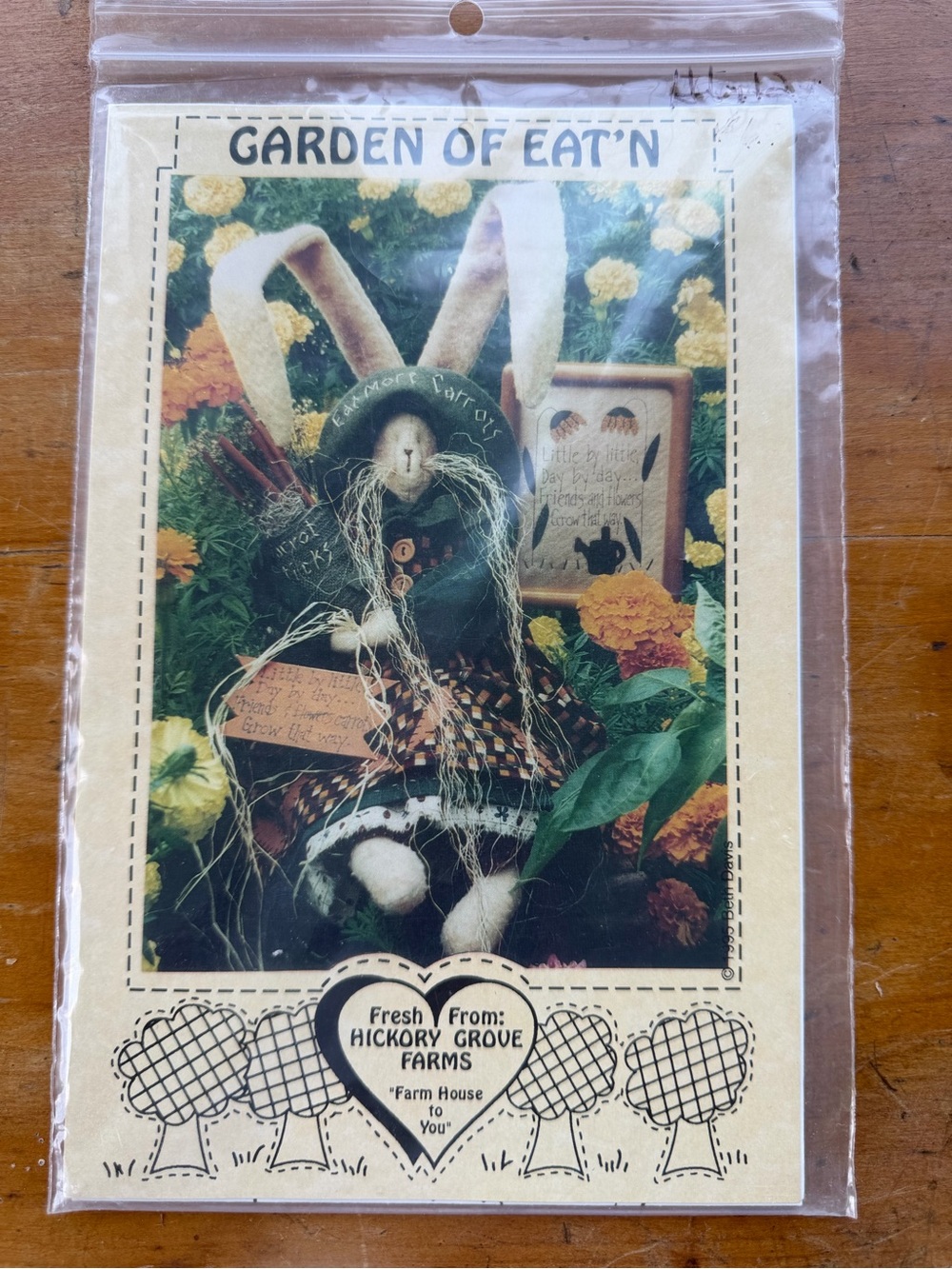VTG 1995 Hickory Grove Farms Garden of Eat’n Bunny Rabbit Craft Pattern BD124